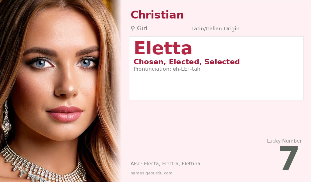 Eletta Name Meaning and Details