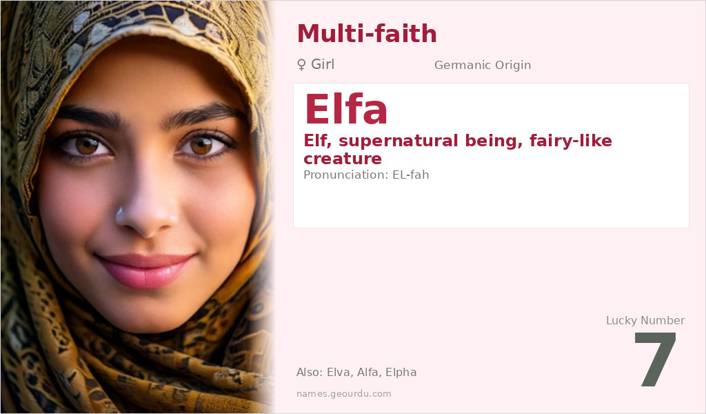 Elfa Name Meaning and Details
