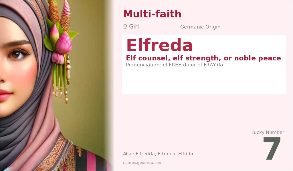 Elfreda Name Meaning and Details