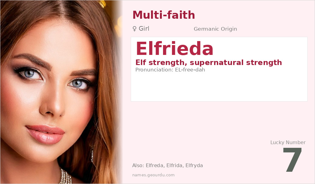 Elfrieda Name Meaning and Details