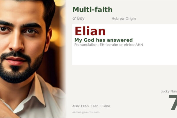 Elian Name Meaning — Hebrew Origin, Boy’s Name & Details (2025)