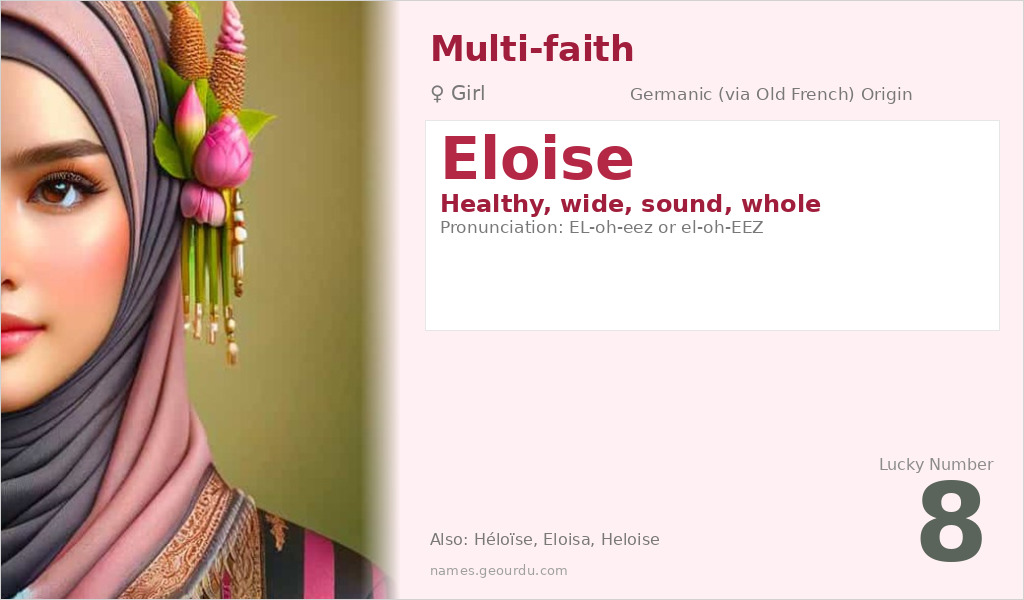 Eloise Name Meaning and Details