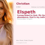 Elspeth Name Meaning and Details