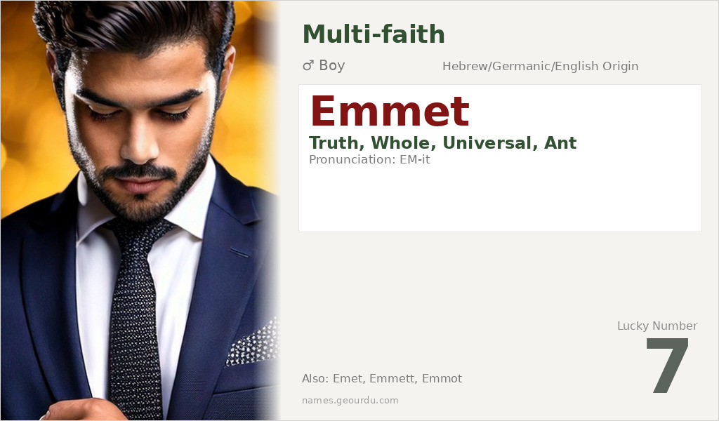 Emmet Name Meaning and Details