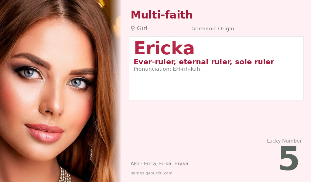 Ericka Name Meaning and Details