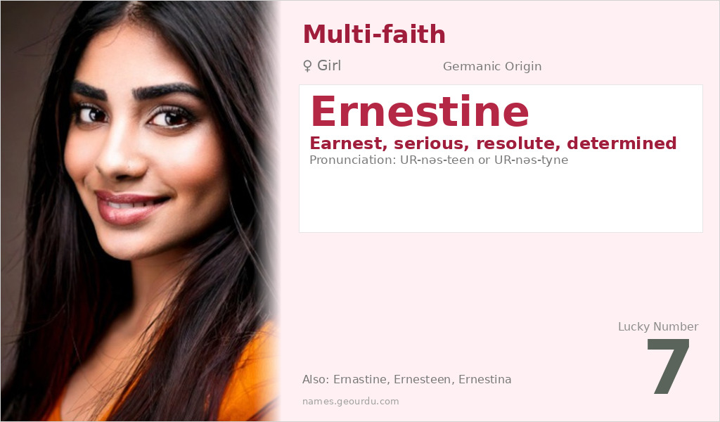 Ernestine Name Meaning and Details
