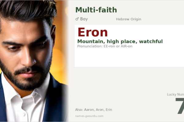 Eron Name Meaning — Mountain Origin, Boy Name & Details (2025)
