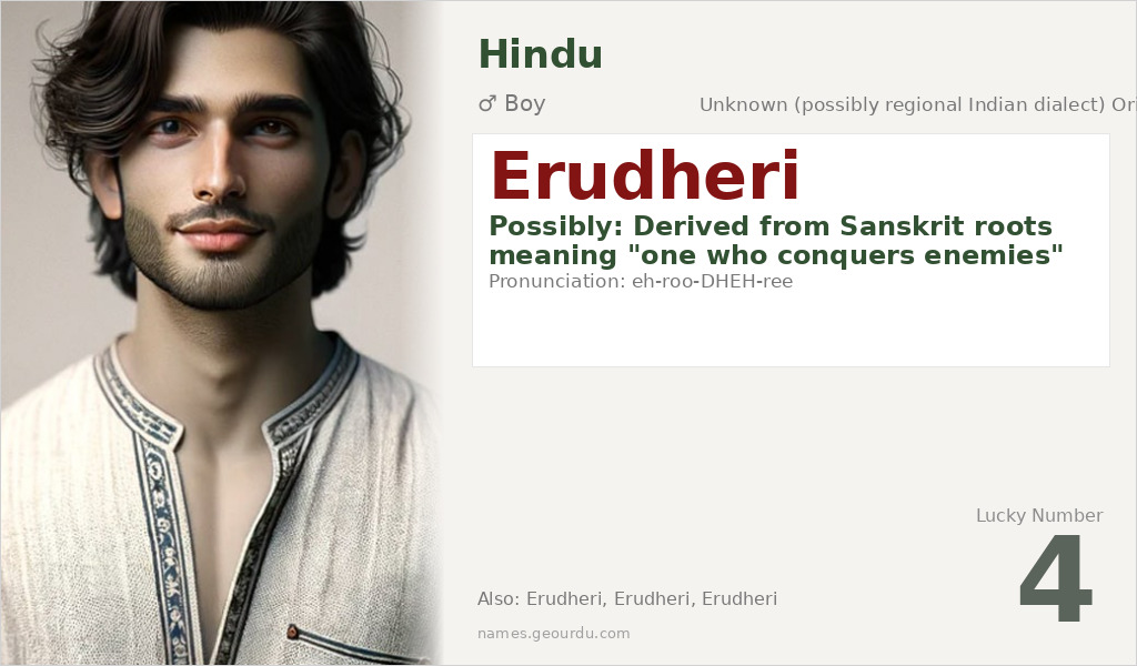 Erudheri Name Meaning and Details