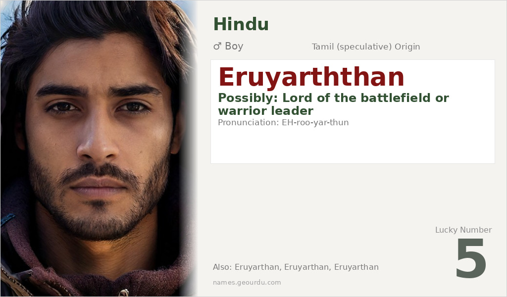 Eruyarththan Name Meaning and Details