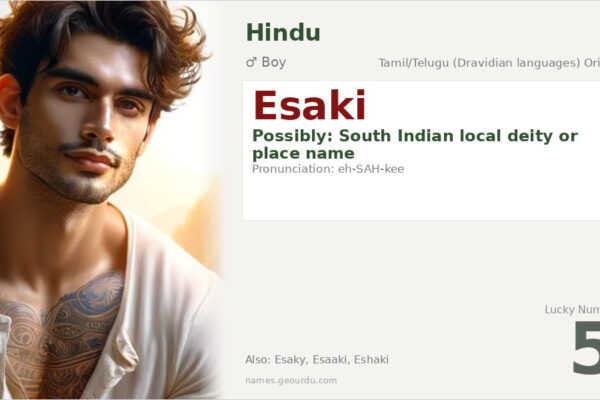 Esaki Name Meaning — South Indian Origin, Boy Name & Details (2025)