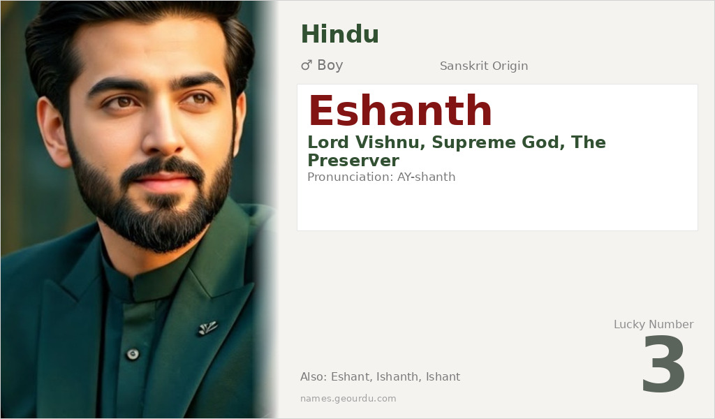 Eshanth Name Meaning and Details