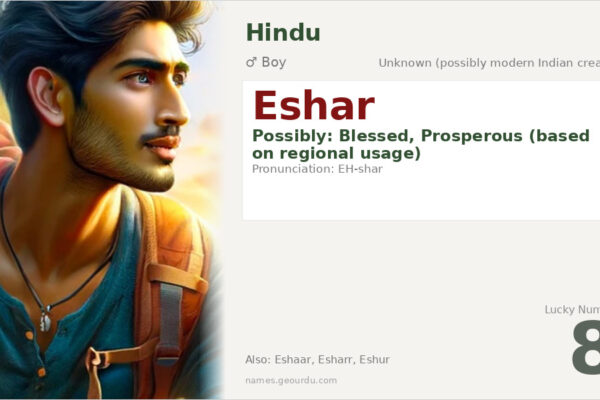 Eshar Name Meaning — Origin, Gender & Details (2025)