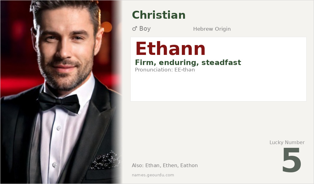Ethann Name Meaning and Details