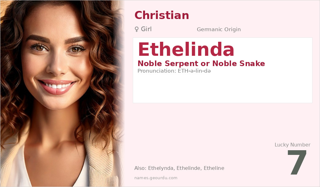 Ethelinda Name Meaning and Details