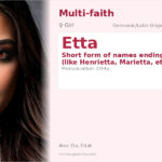 Etta Name Meaning and Details