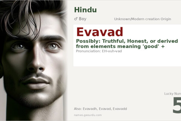 Evavad Name Meaning — Origin, Gender & Details (2025)
