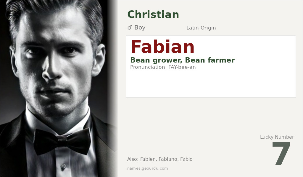 Fabian Name Meaning and Details