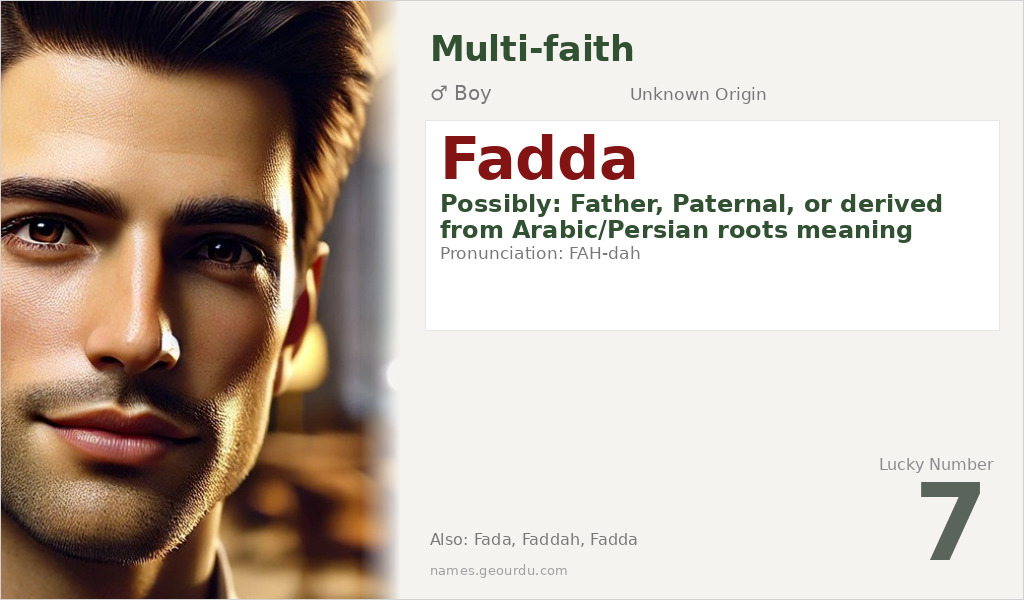 Fadda Name Meaning and Details