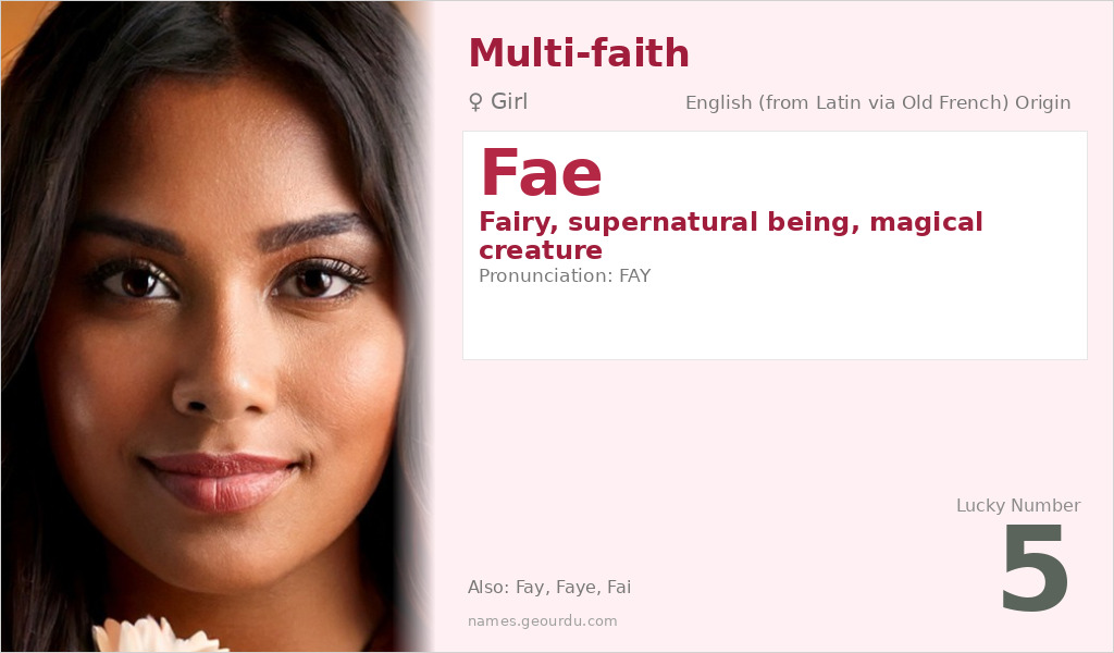 Fae Name Meaning and Details