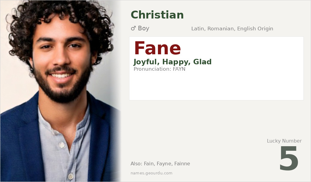 Fane Name Meaning and Details