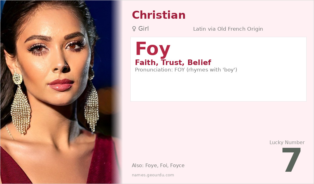 Foy Name Meaning and Details