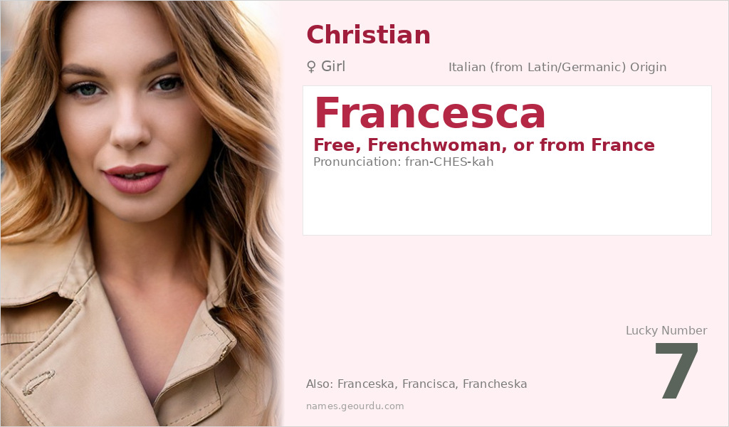 Francesca Name Meaning and Details