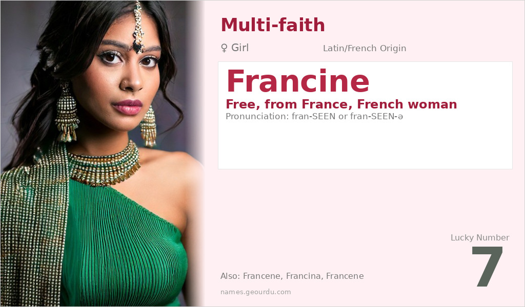 Francine Name Meaning and Details