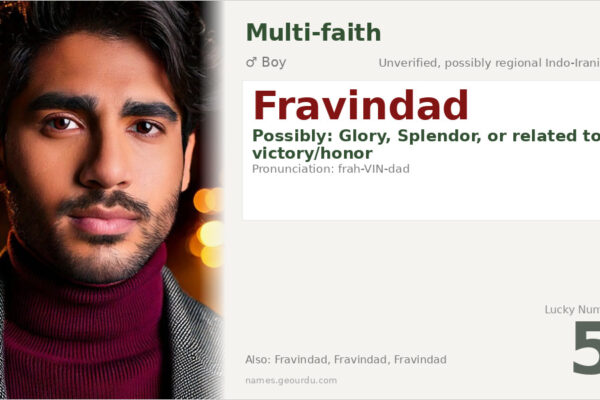 Fravindad Name Meaning — Origin, Gender & Details (2025)