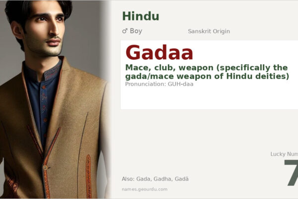 Gadaa Name Meaning — Sanskrit Origin, Boy Name & Details (2025)