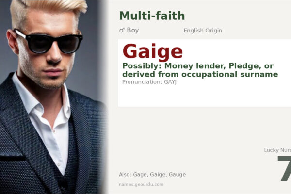 Gaige Name Meaning — Origin, Gender & Details (2025)