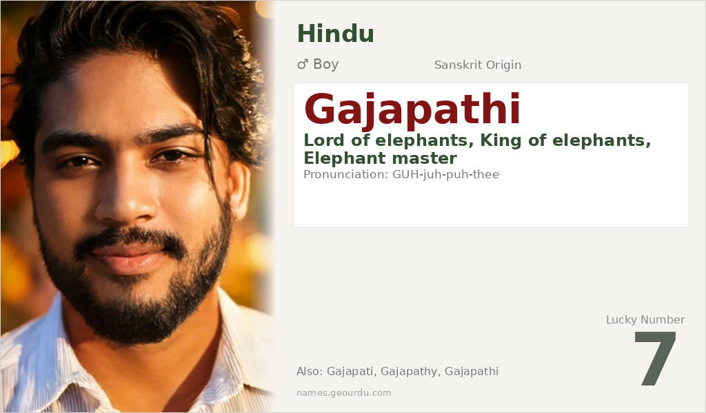 Gajapathi Name Meaning and Details