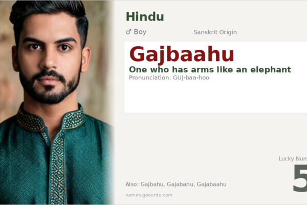 Gajbaahu Name Meaning — Sanskrit Origin, Boy Name & Details (2025)