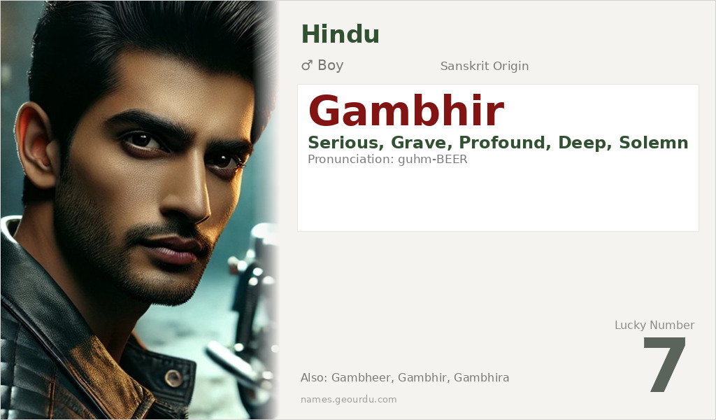 Gambhir Name Meaning and Details