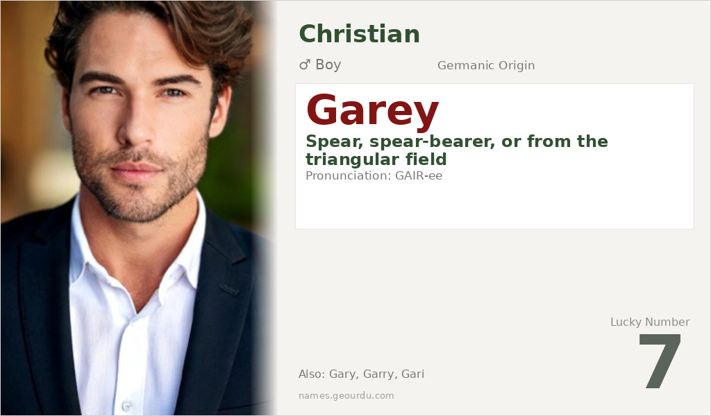 Garey Name Meaning and Details
