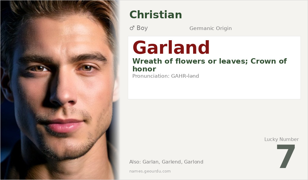 Garland Name Meaning and Details