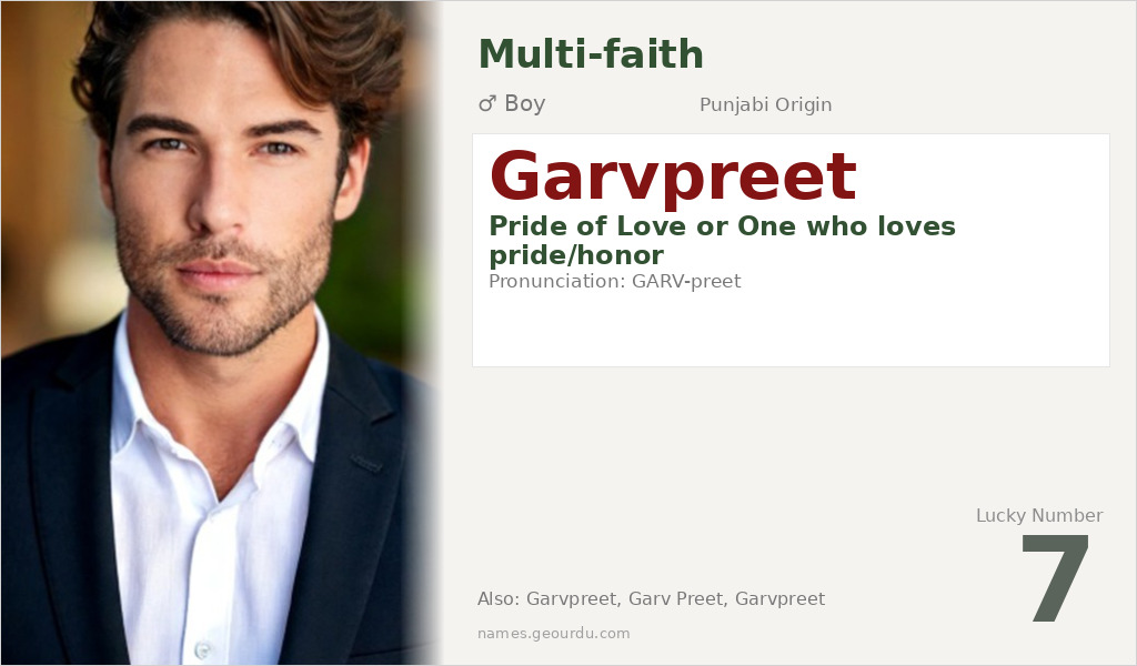 Garvpreet Name Meaning and Details