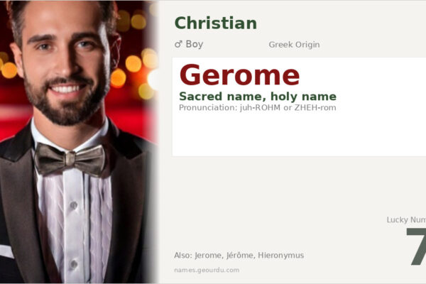 Gerome Name Meaning — Sacred Name, Greek Origin & Details (2025)
