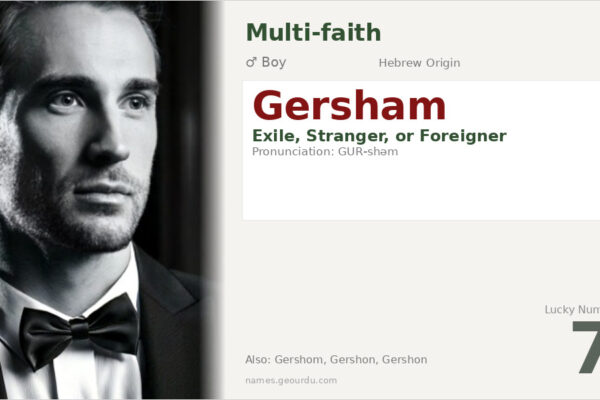 Gersham Name Meaning — Hebrew Origin, Biblical Significance & Details