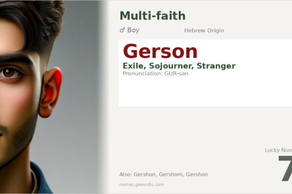 Gerson Name Meaning — Hebrew Origin, Boy Name & Details (2025)