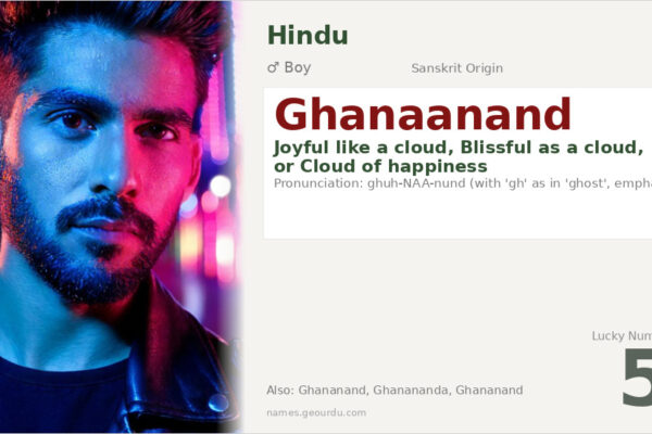 Ghanaanand Name Meaning — Sanskrit Origin, Boy Name & Details (2025)