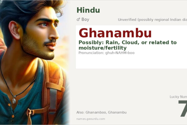 Ghanambu Name Meaning — Origin, Gender & Details (2025)