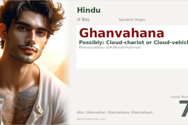 Ghanvahana Name Meaning — Origin, Gender & Details (2025)