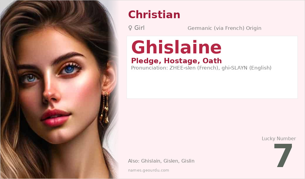 Ghislaine Name Meaning and Details