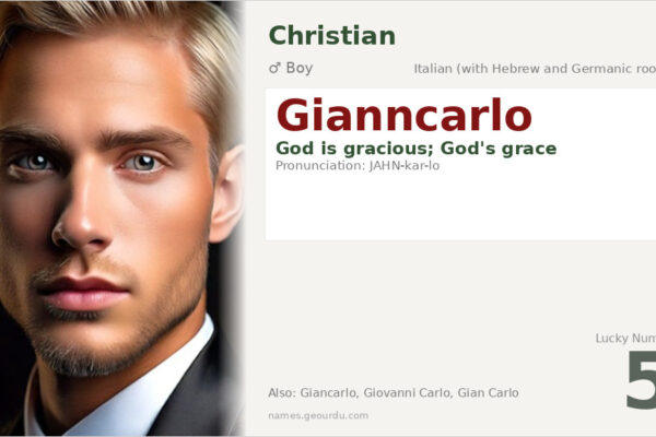 Gianncarlo Name Meaning — Italian Origin, Boy & Details (2025)