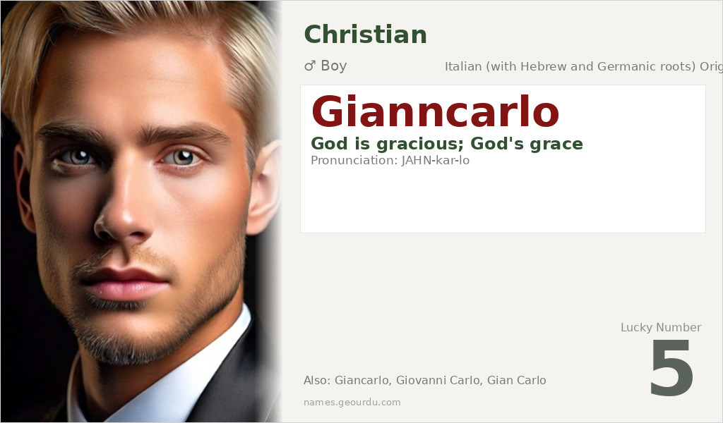 Gianncarlo Name Meaning and Details