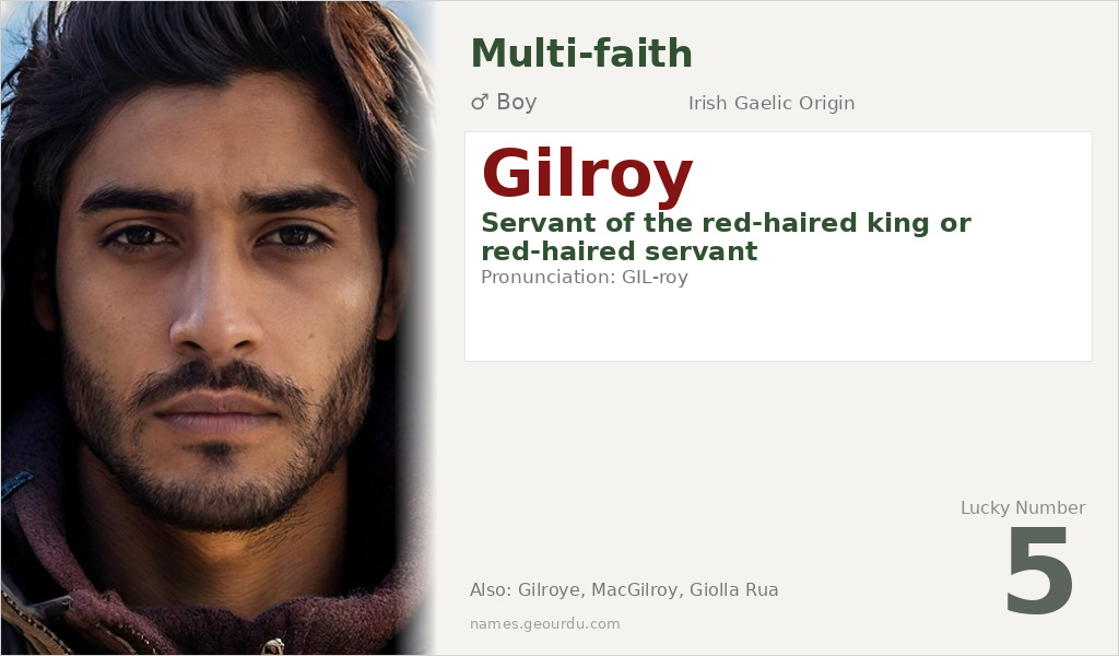 Gilroy Name Meaning and Details