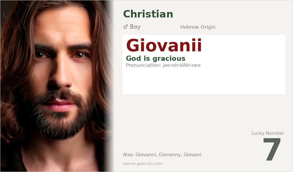 Giovanii Name Meaning and Details