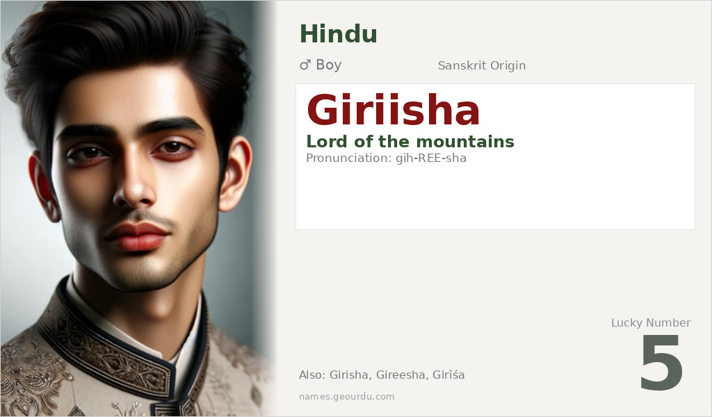 Giriisha Name Meaning and Details