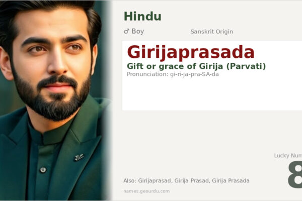 Girijaprasada Meaning — Origin, Gender & Details (2025)