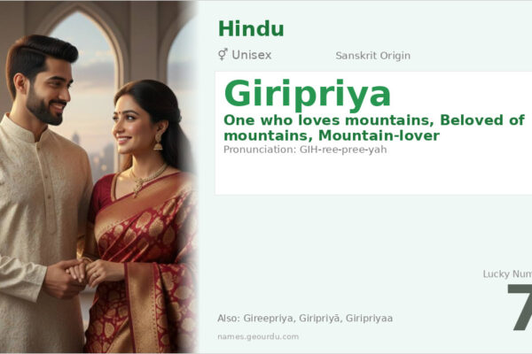 Giripriya Name Meaning — Sanskrit Origin, Gender & Details (2025)